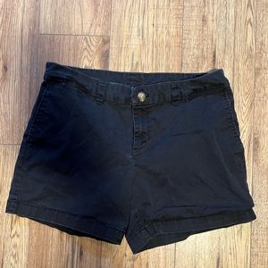 Faded glory black khaki shorts